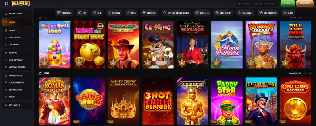 Wildsino Website Usability and Design